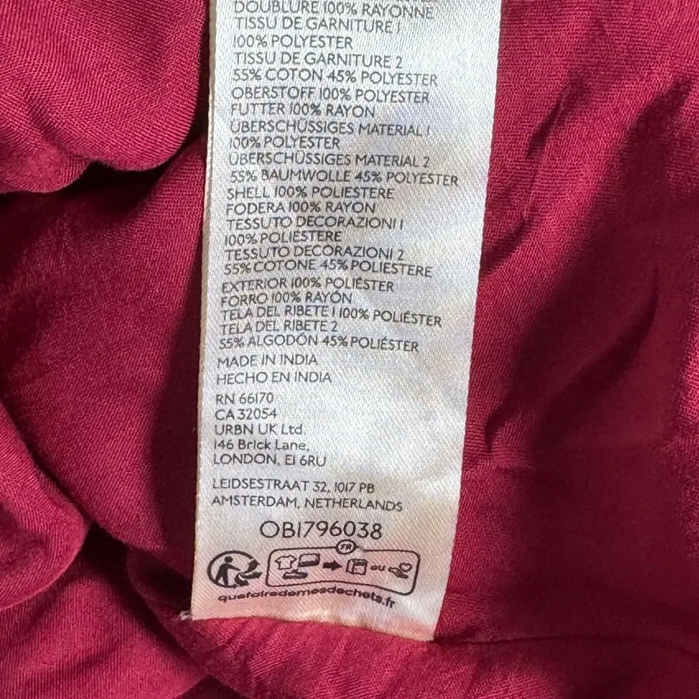Free People Sunshine of Love Blended Berry Red Mini‎ Dress Sz S